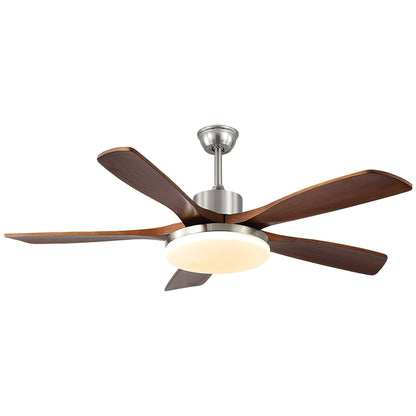 Moderne plafondventilator met verlichting – houtlook design voor ultiem comfort