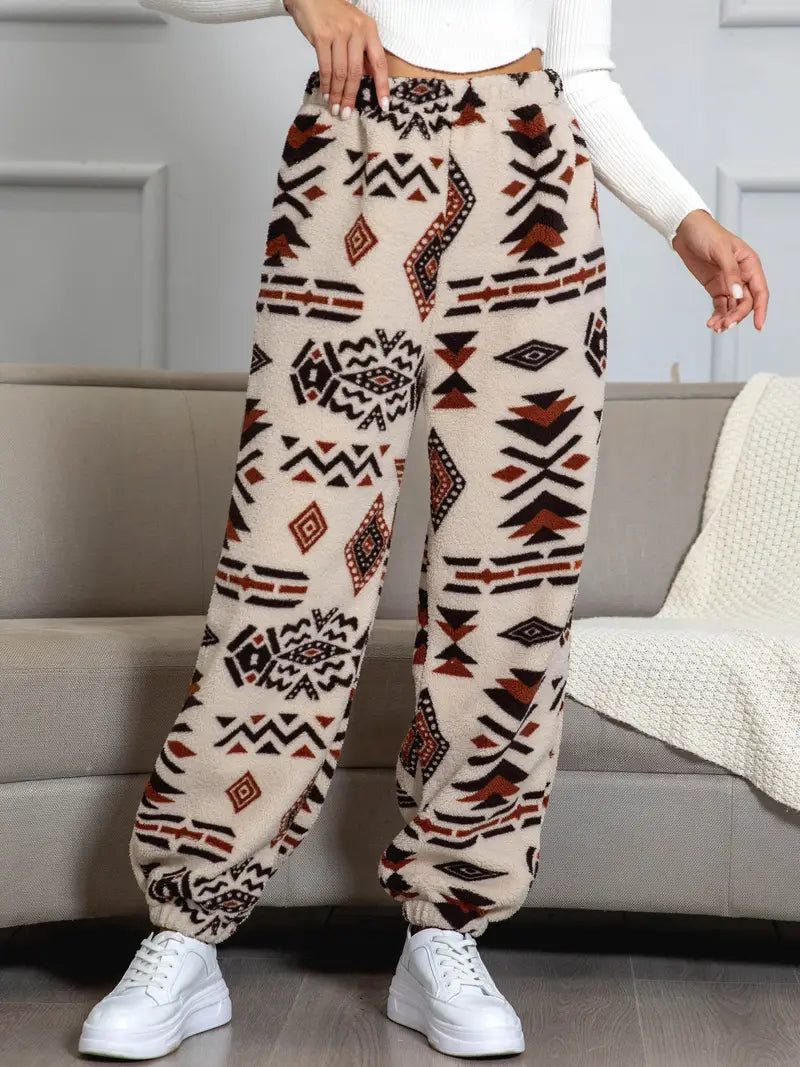 Comfortabele Joggers met Aztekenpatroon Stevige Zit