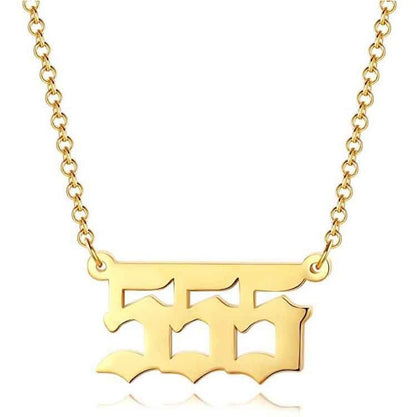 Gouden Ketting met Geluksengel en Cijfer Sieraad