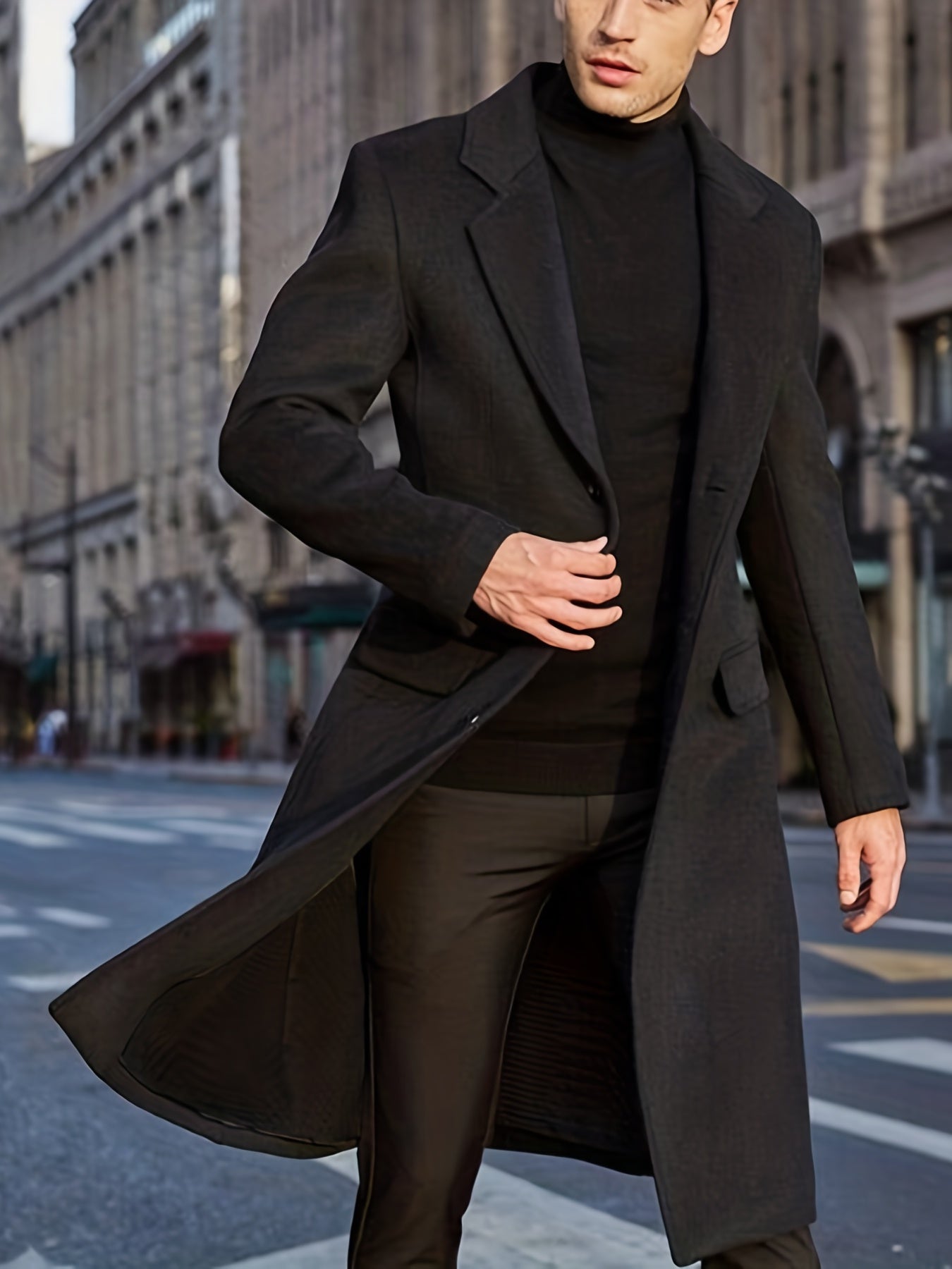 Heren Trenchcoat Elegant Zakelijk Waterdicht
