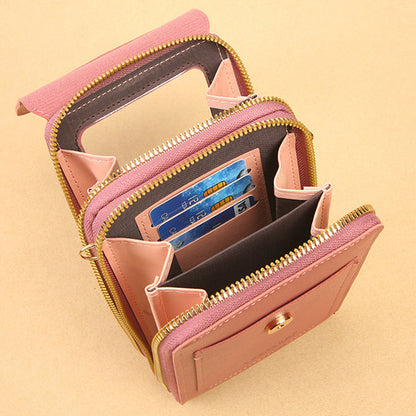 Dames Telefoontas Crossbody met Touchscreen Scherm en Bloemenvormig Ontwerp