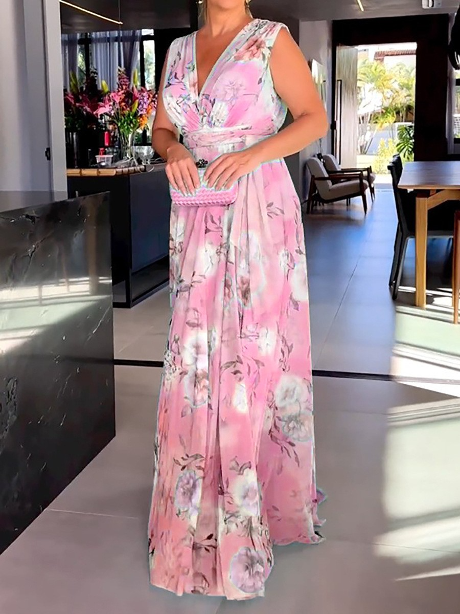 Zomerjurk V-hals Jurk voor Vrouw Mooie Zomerse Look - StudioMarella