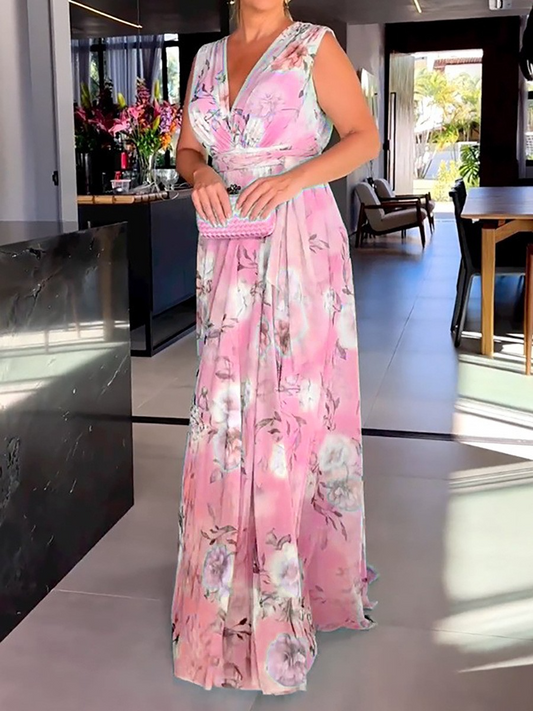 Zomerjurk V-hals Jurk voor Vrouw Mooie Zomerse Look - StudioMarella