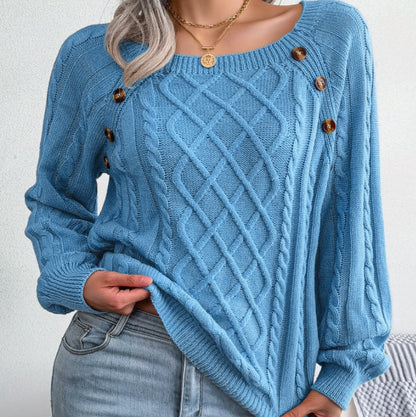 Dames Trui Kabelbrei Boothals Warm en Stijlvol