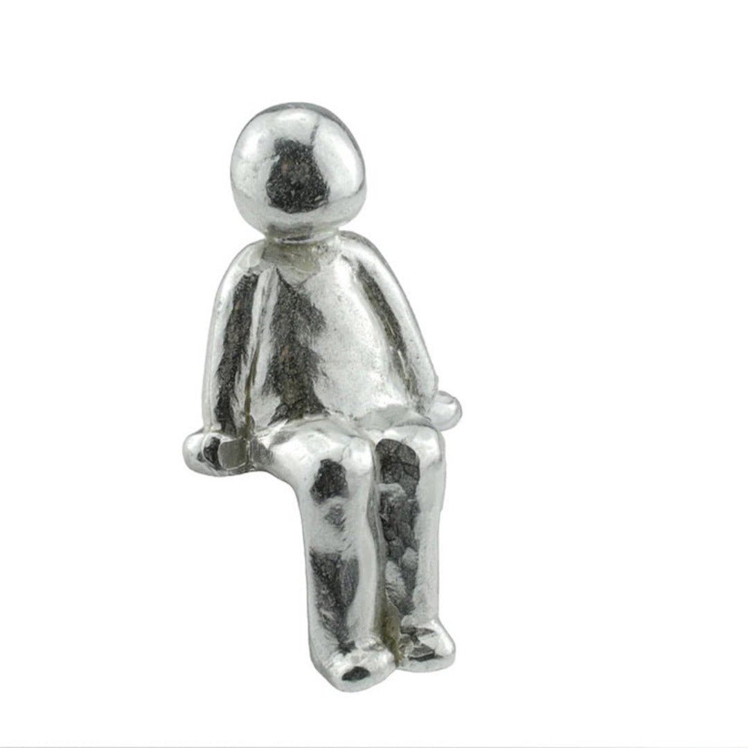 Decoratief Beeld Hond Metaal Zilver Tafeldecoratie Woonkamer Boekenplank Modern Minimalistisch Cadeau Interieur