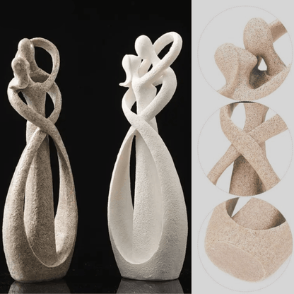 Abstracte Sculptuur van Liefde – Decoratief Kunstobject met Symbolische Betekenis