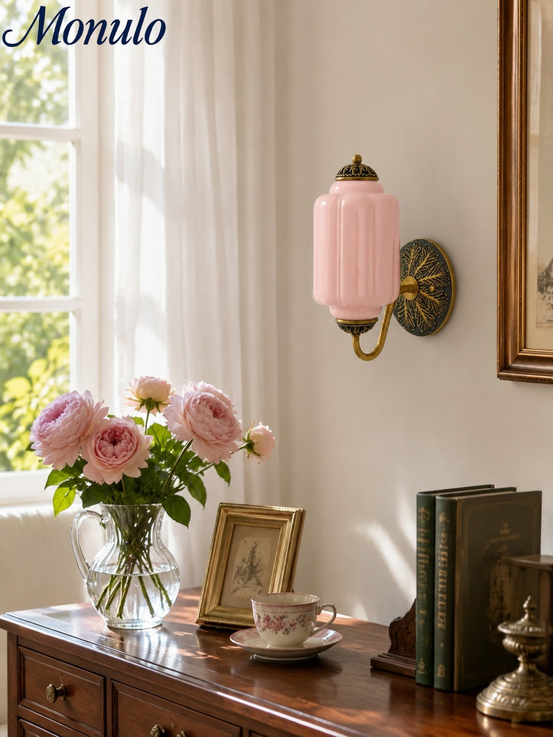 Melkglazen Wandlamp Eloise voor Hal en Slaapkamer | Vintage Wandverlichting met Melkwit Glas