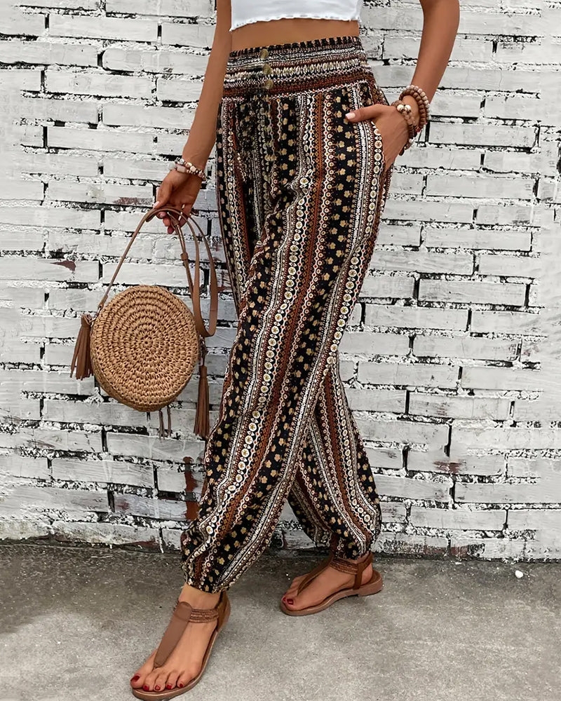 Vrouwelijke Casual Broek Met Leuke Print - StudioMarella