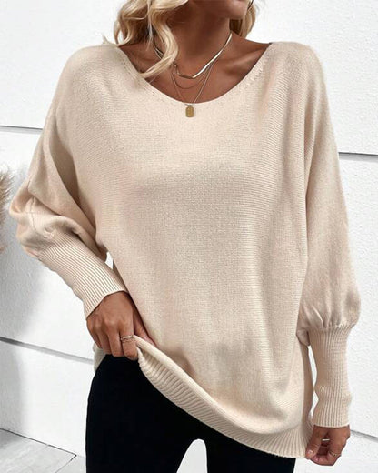 Vrouwelijke Blouse Rond Hals Effen Kleur Simpele Stijl - StudioMarella