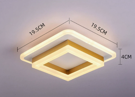 Plafondlamp Vierkant LED Modern Metaal En Acryl Flush Mount Design