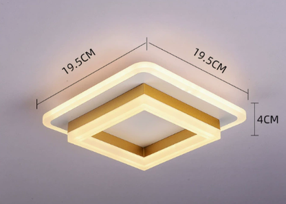 Plafondlamp Vierkant LED Modern Metaal En Acryl Flush Mount Design