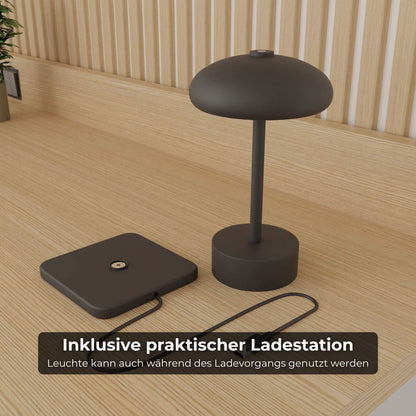 Tafellamp Draadloos Oplaadbaar IP54 2700K Zwart Wit Sand 23cm