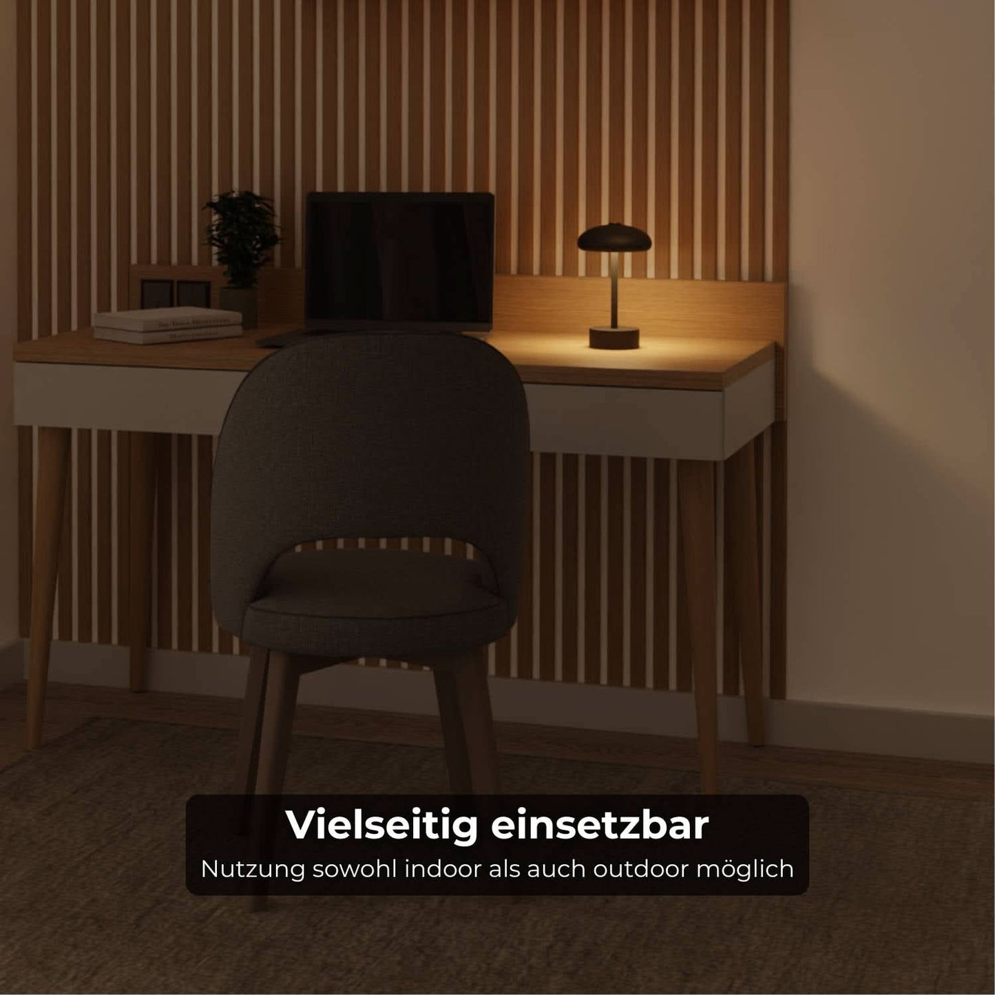 Tafellamp Draadloos Oplaadbaar IP54 2700K Zwart Wit Sand 23cm