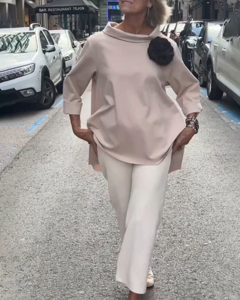 Vrouwelijke Blouse Lange Mouwen Losse Fit - StudioMarella