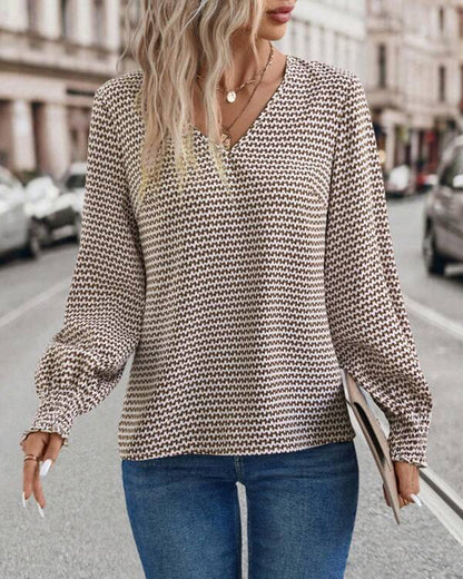 Vrouwen Blouse Korte Mouwen V-hals Zomerjurk Stijl - StudioMarella