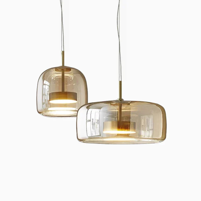 Glazen Hanglamp met LED Verlichting Modern Design Woonkamer Slaapkamer