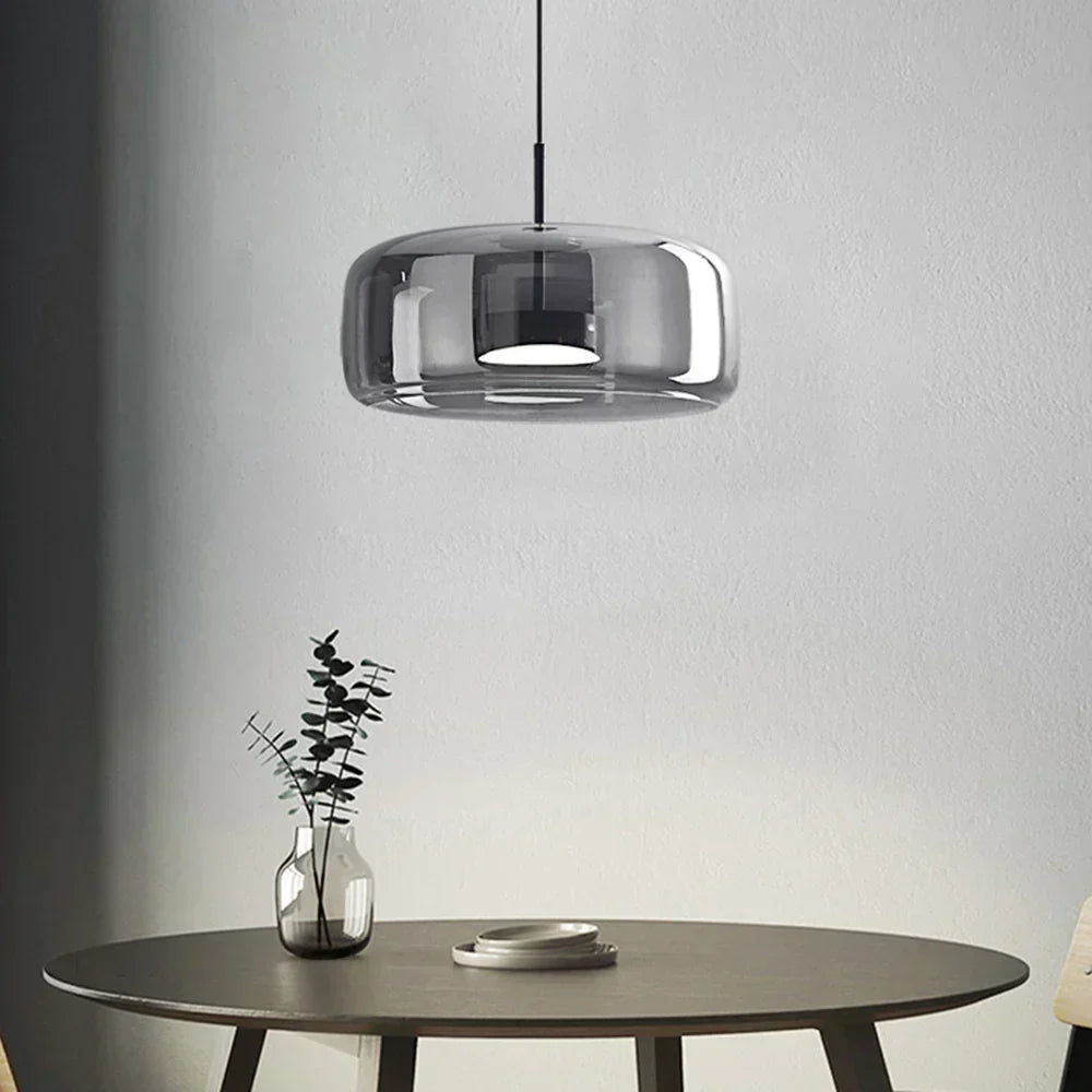 Glazen Hanglamp met LED Verlichting Modern Design Woonkamer Slaapkamer
