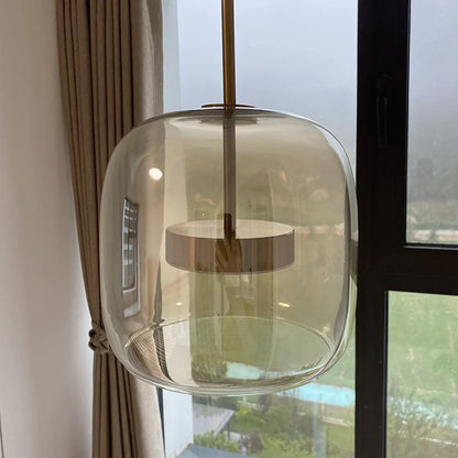 Glazen Hanglamp met LED Verlichting Modern Design Woonkamer Slaapkamer