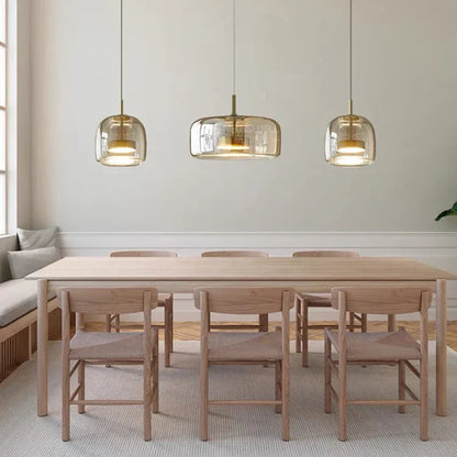 Glazen Hanglamp met LED Verlichting Modern Design Woonkamer Slaapkamer