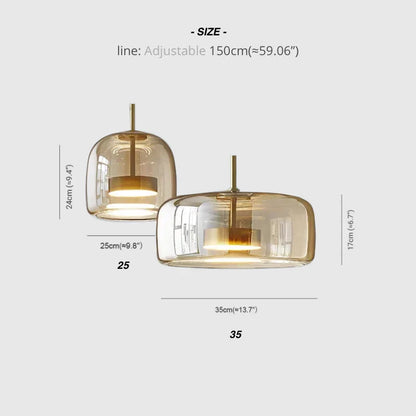 Glazen Hanglamp met LED Verlichting Modern Design Woonkamer Slaapkamer
