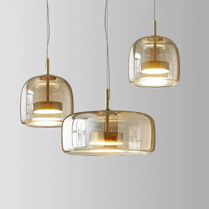 Glazen Hanglamp met LED Verlichting Modern Design Woonkamer Slaapkamer
