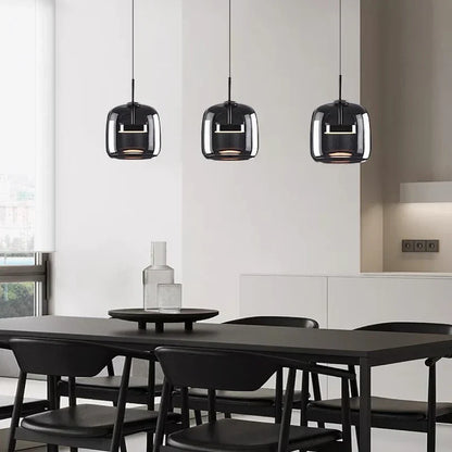 Glazen Hanglamp met LED Verlichting Modern Design Woonkamer Slaapkamer