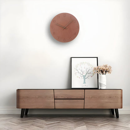 Houten Wandklok Ø29cm Modern Minimalistisch Stil Geruisloos Kwartsmechanisme Woonkamer Slaapkamer Kantoor