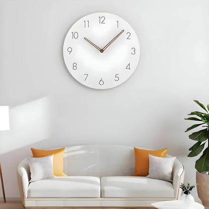 Houten Wandklok Ø29cm Modern Minimalistisch Stil Geruisloos Kwartsmechanisme Woonkamer Slaapkamer Kantoor