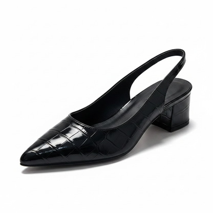 Elegante slingback pump zij-aanzicht