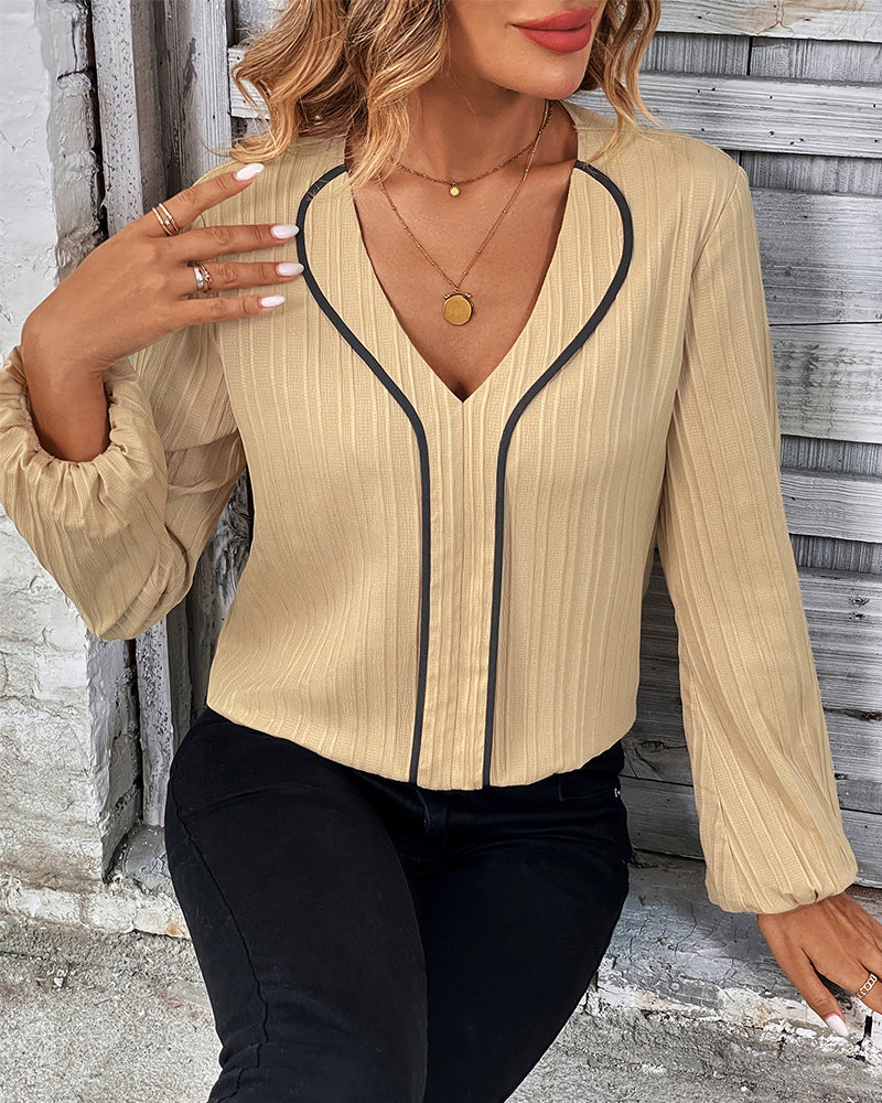 Dame Top met Lange Mouwen Elegante Katoen Stijl - StudioMarella
