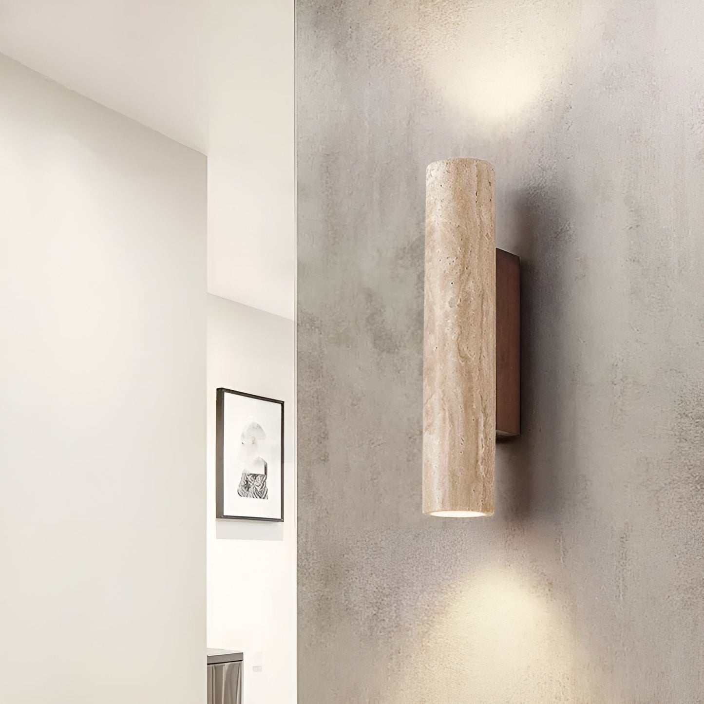 Wandlamp van Travertin – Stijlvolle LED Wandverlichting met Natuurlijk Design