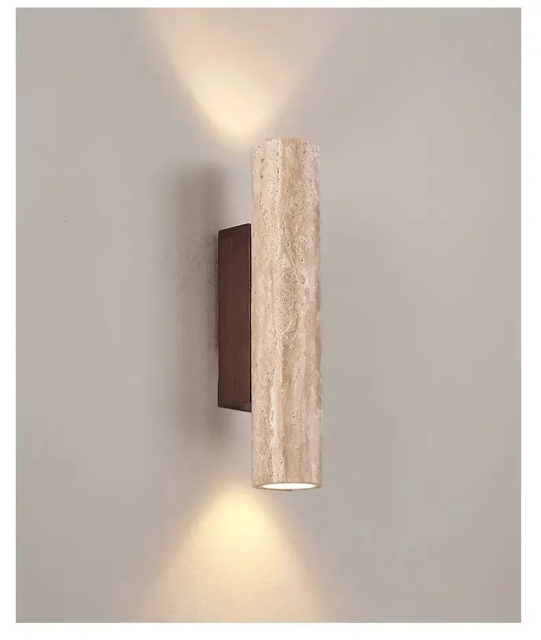Wandlamp van Travertin – Stijlvolle LED Wandverlichting met Natuurlijk Design
