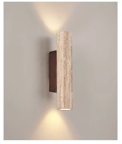 Wandlamp van Travertin – Stijlvolle LED Wandverlichting met Natuurlijk Design