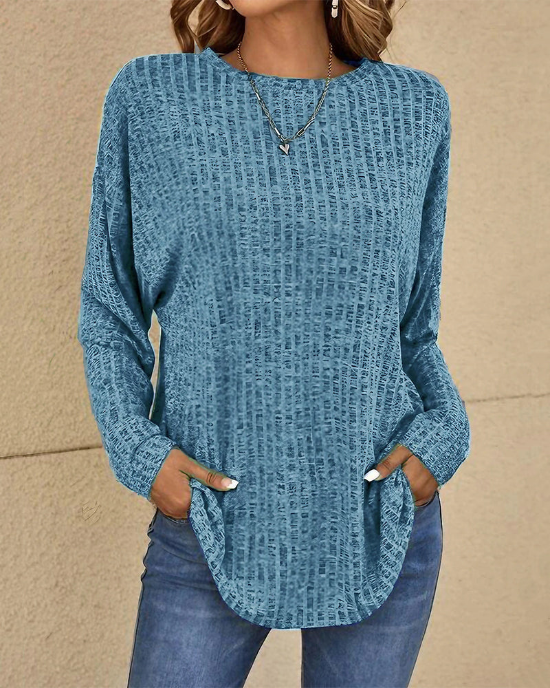 Dames Top Ronde Hals Lange Mouw Comfortabel - StudioMarella