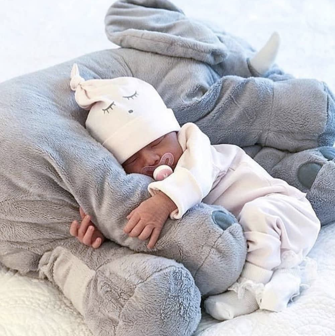 Zacht Pluche Olifant Babykussen 40cm of 60cm Knuffel voor Rust en Slaap