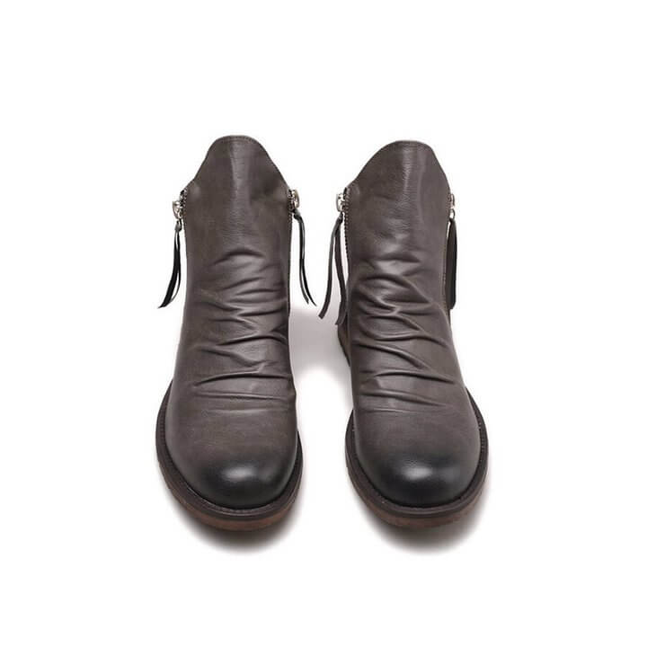Leren Enkelboots met Rits Echt Leer Stijlvol Duurzaam → Leren Enkelboots Rits Echt Leer Dames Boots Stijlvol