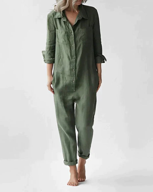 Jumpsuit Lange Mouwen Groen Stijlvol Dames - StudioMarella