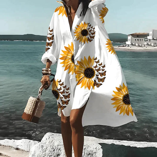 Zomerjurk Lange Vrouwelijke Jurk met Unieke Print - StudioMarella