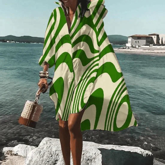 Zomerjurk Lange Vrouwelijke Jurk met Unieke Print