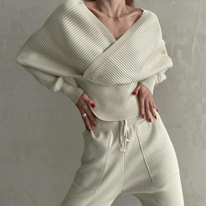Dames Set Gebreide Trui en Broek Warme Wintercollectie - StudioMarella