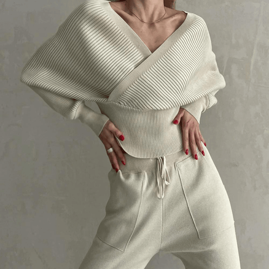 Dames Gebreide Set Trui en Broek Tweedelig Winter - StudioMarella