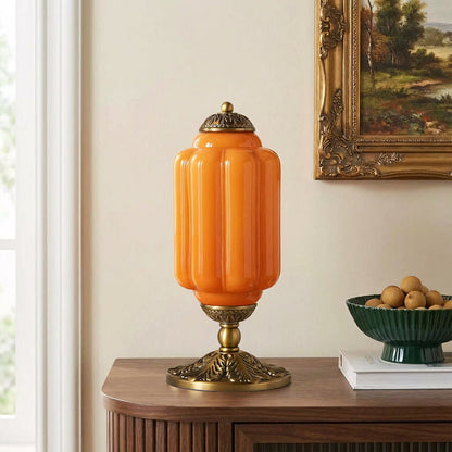 Retro Tafellampen met Getextureerd Crèmekleurig Glas – Franse Vintage Stijl met Messing of Zwart Frame