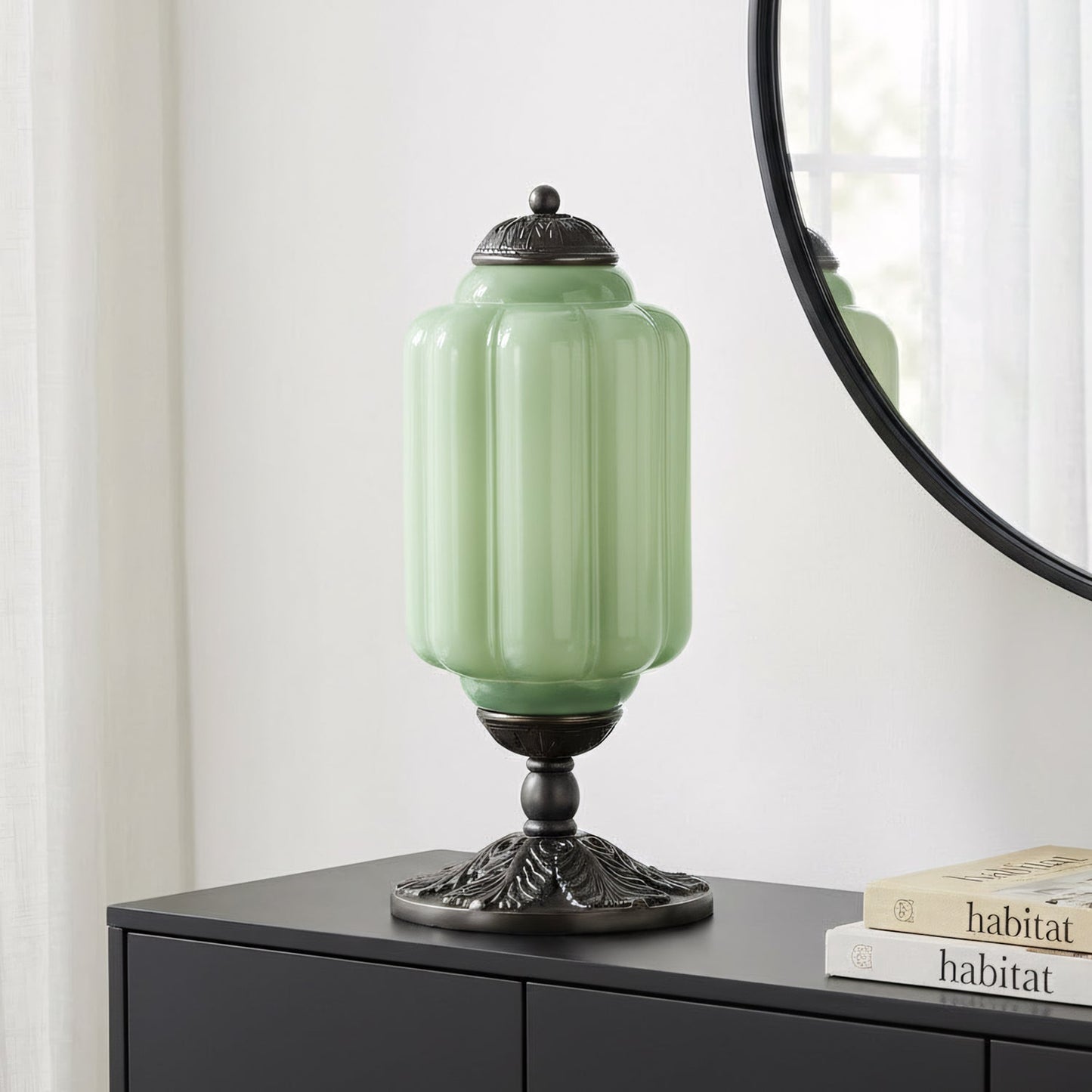 Retro Tafellampen met Getextureerd Crèmekleurig Glas – Franse Vintage Stijl met Messing of Zwart Frame