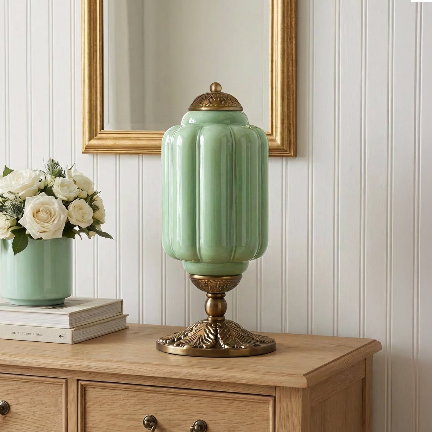 Retro Tafellampen met Getextureerd Crèmekleurig Glas – Franse Vintage Stijl met Messing of Zwart Frame