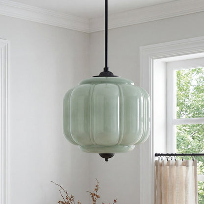 Vintage Melkglas Hanglamp met Messing Armatuur – Klassiek Retro Design voor Eetkamer, Hal & Leeshoek