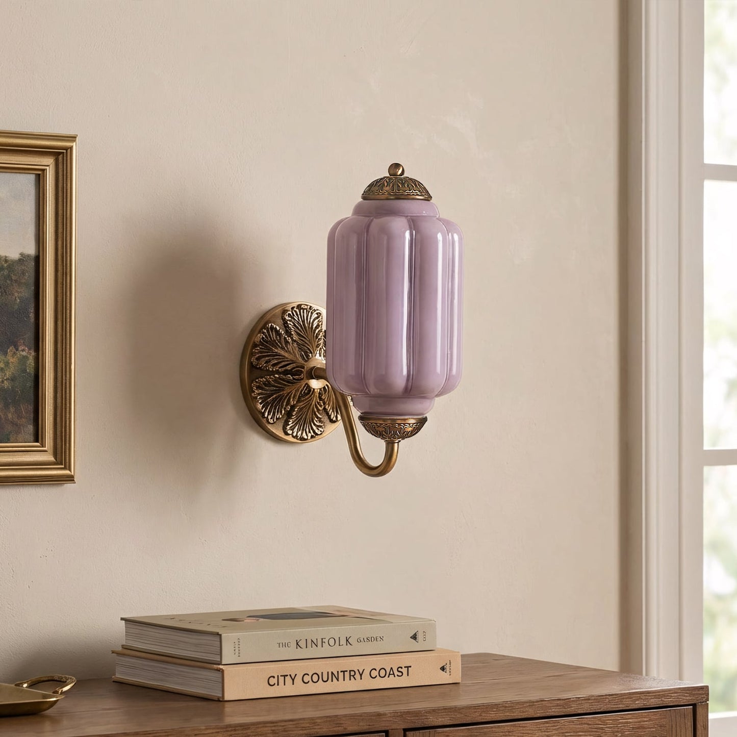 Vintage Wandlamp met Melkglas en Geolied Messing – Klassieke Retro Verlichting voor Hal, Slaapkamer, Woonkamer