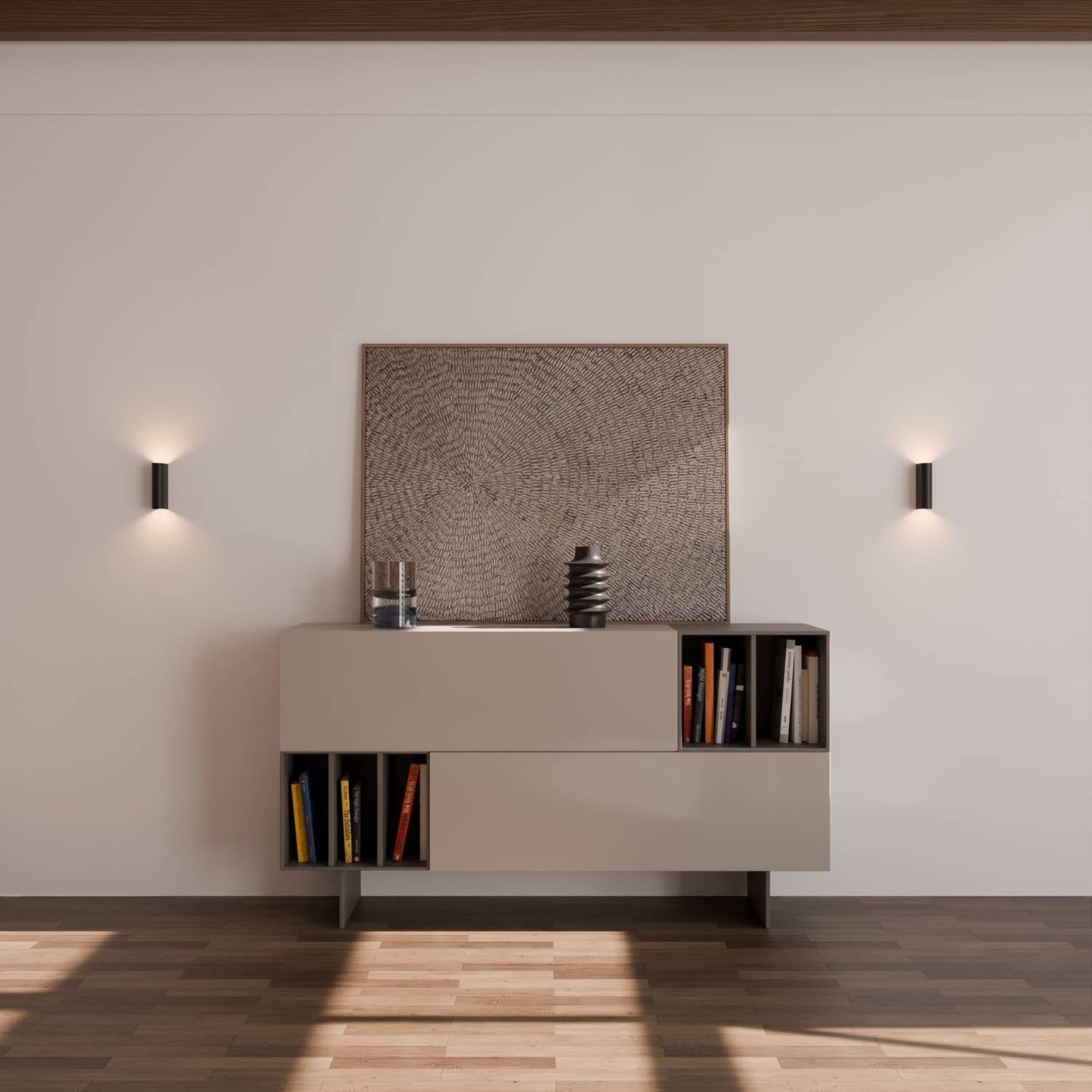 Compacte led wandlamp met warm up-down licht voor interieur en gevel