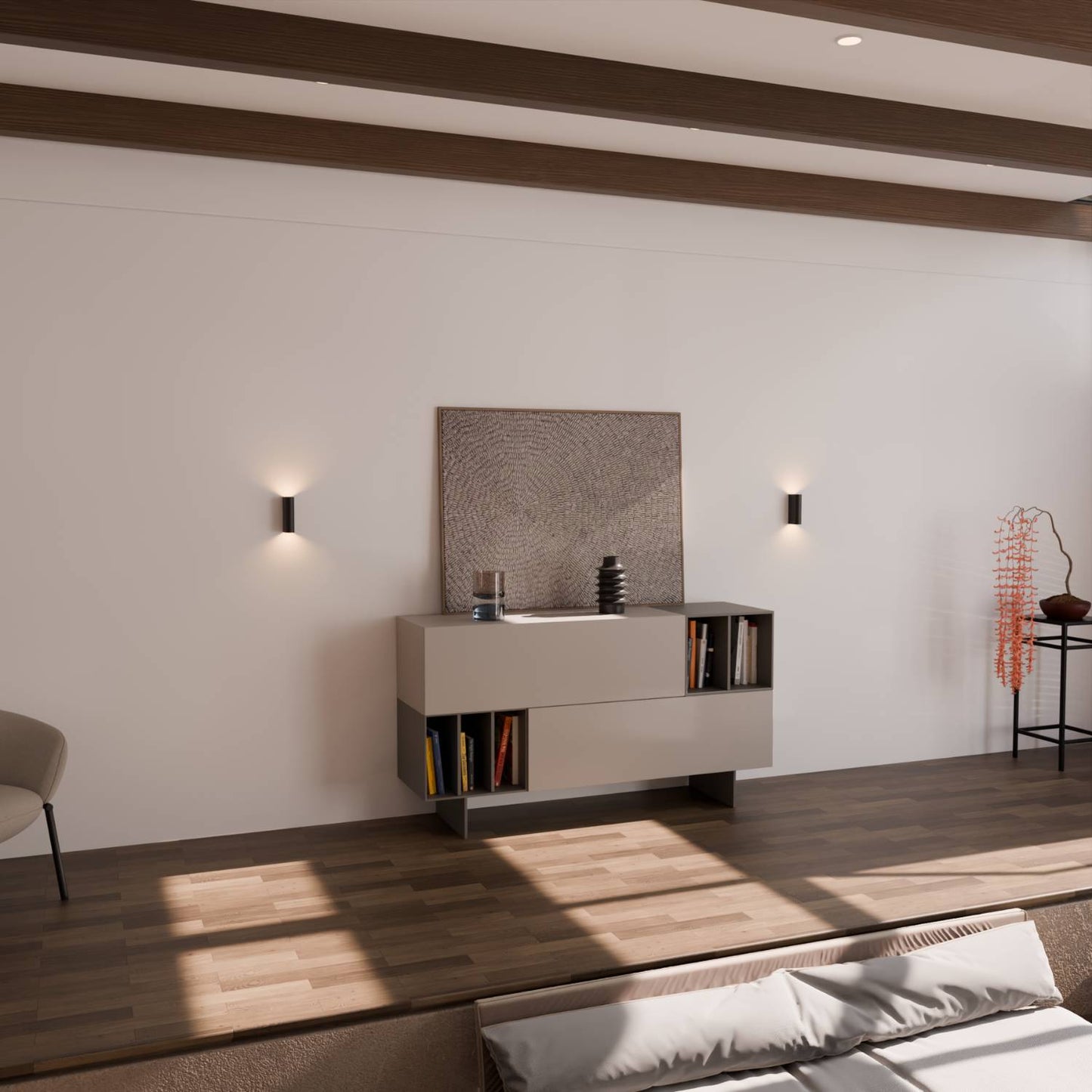 Compacte led wandlamp met warm up-down licht voor interieur en gevel