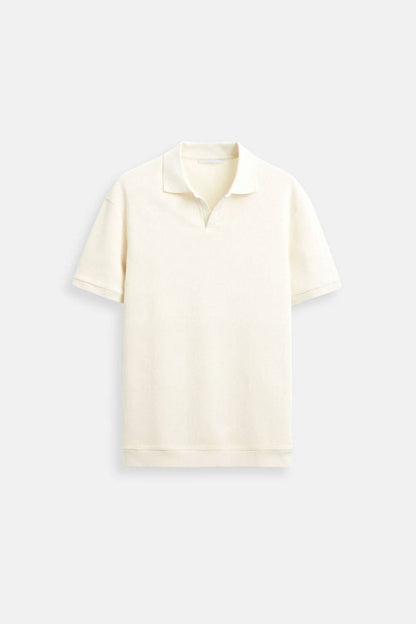 Mannen Polo T-shirt met Textuur en Korte Mouwen - StudioMarella