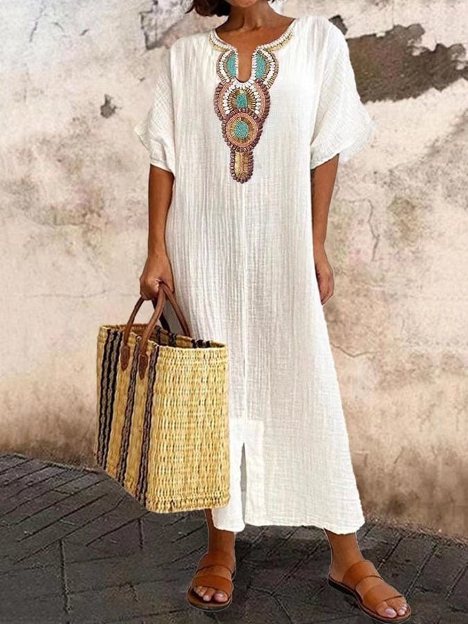 Vrouwelijke Zomerkleding Maxi Jurk Wijd Comfortabel - StudioMarella